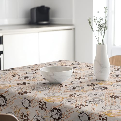 Nappe en résine marron table rectangulaire 240x140 protège table imperméable - 6