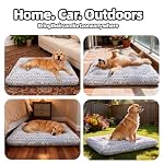 Dog Beds Large Sized Dog, Washable Durable Pet Bed, Deluxe Plush Soft & Comfortable Dog Crate Bed Pad for Large, Jumbo, Medium, Small Dogs Breeds, 35"X 23"-XL, Light Gray - Image 4
