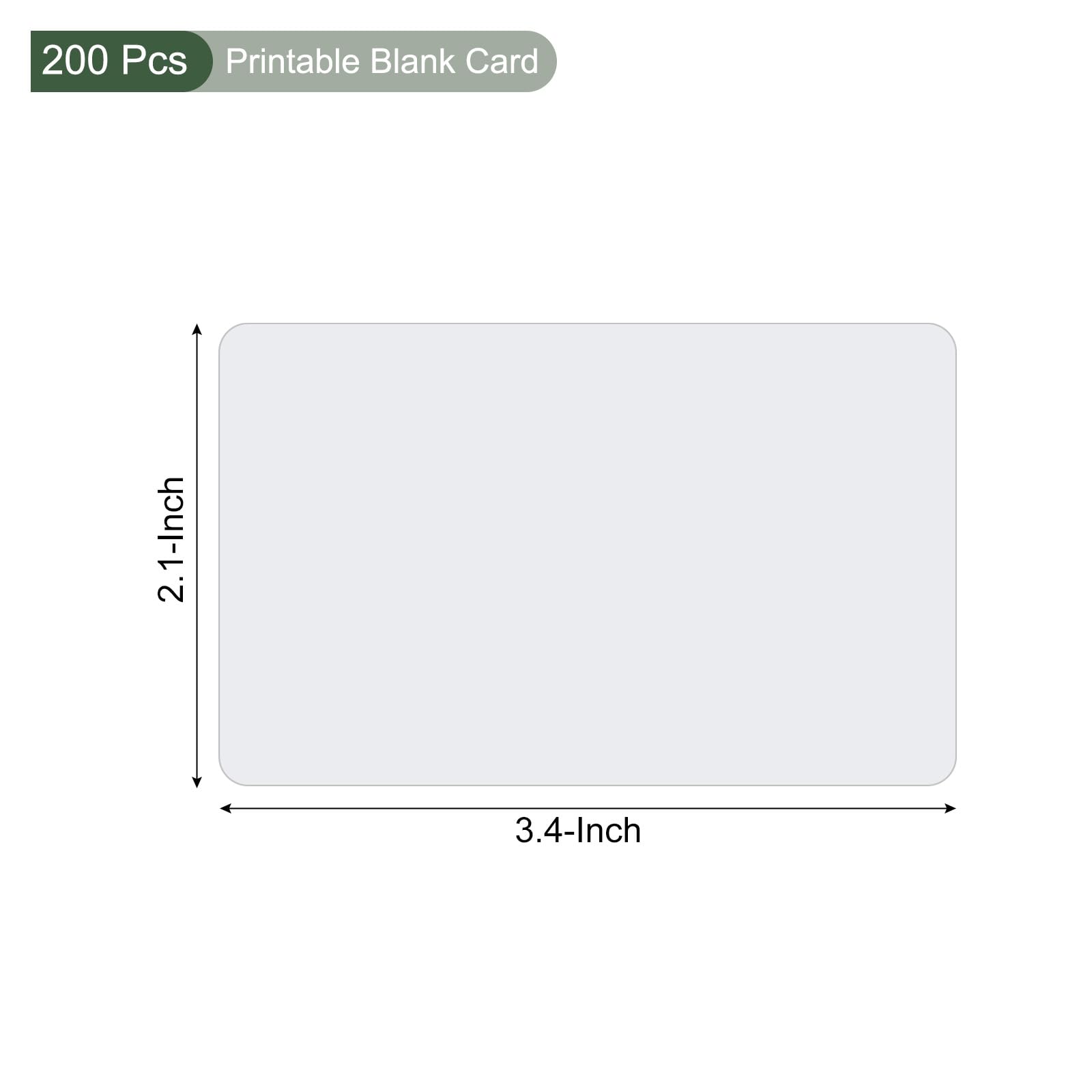 YOKIVE 200 Pack Printable Blank Card, Personalized Business Card, White - Image 2