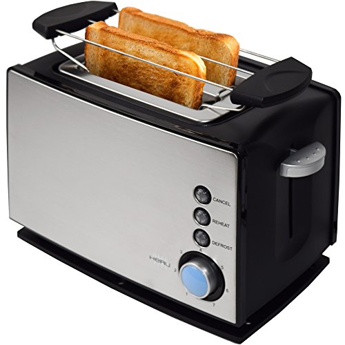 Preisvergleich Produktbild Heru Toaster TO27006 Brötchenaufsatz 870 Watt edelstahl / schwarz