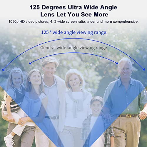 Câmera de campainha WIFI Câmera de campainha sem fio com ângulo amplo visual de 125 ° Carrilhão inte