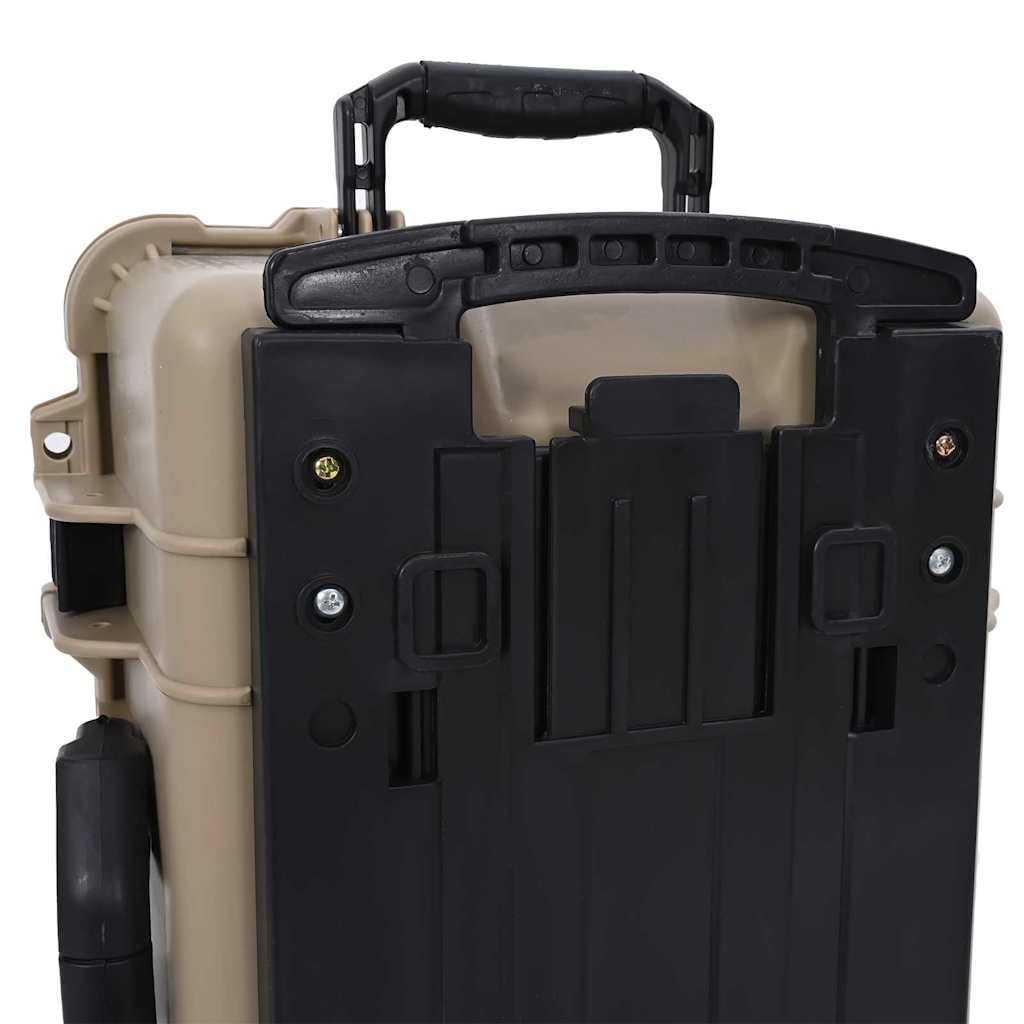 Twarda walizka piaskowa 56 x 35 x 23 cm z polipropylenu i ABS z rolkami, wodoszczelna, odporna na uderzenia, wyściełana, do elektroniki, aparatu, akcesoriów, transportu, ochrony, wnętrz