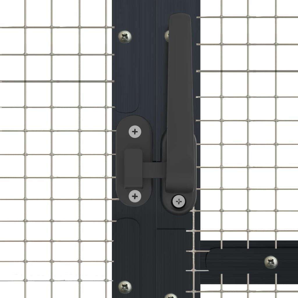 Rantry Voliera Antracite 1,79x2x1,85 m in Alluminio, Gabbia Uccellini, Voliera, Gabbia Canarini, Cocorite