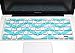 TopCase Chevron Zig - Zag Silicone Keyboard Cover Skin for Macbook 13" Unibody / Old Macbook Pro 13" 15" 17" / New Macbook Air 13" / Wireless Keyboard + TopCase Mouse Pad (HOT BLUE / Turquoise)