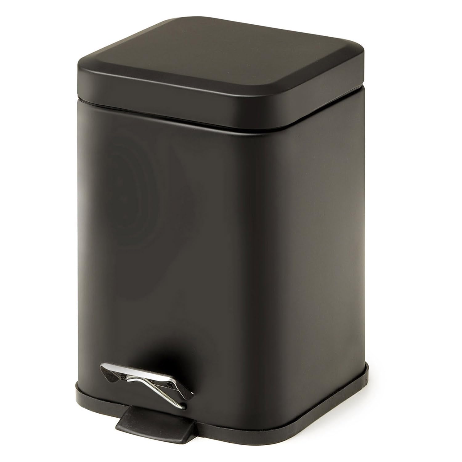 Cesta de baño para cosméticos y residuos en aseos modernos de color negro