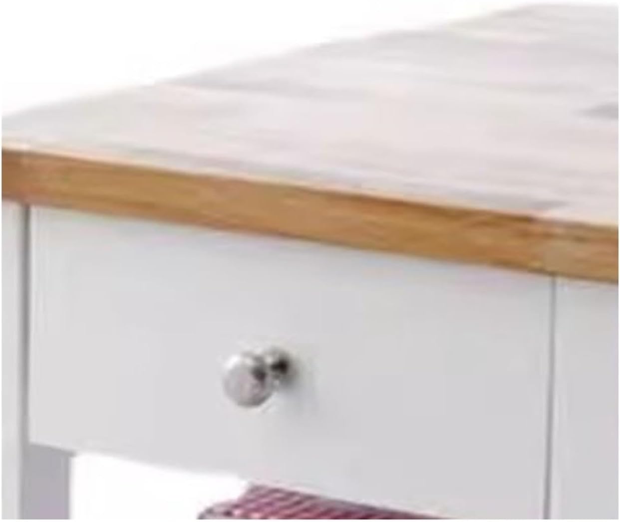 Storage Trolley Kitchen Island Table Movable Dining Side Cabinet Cutting Operating Shelving Organizer