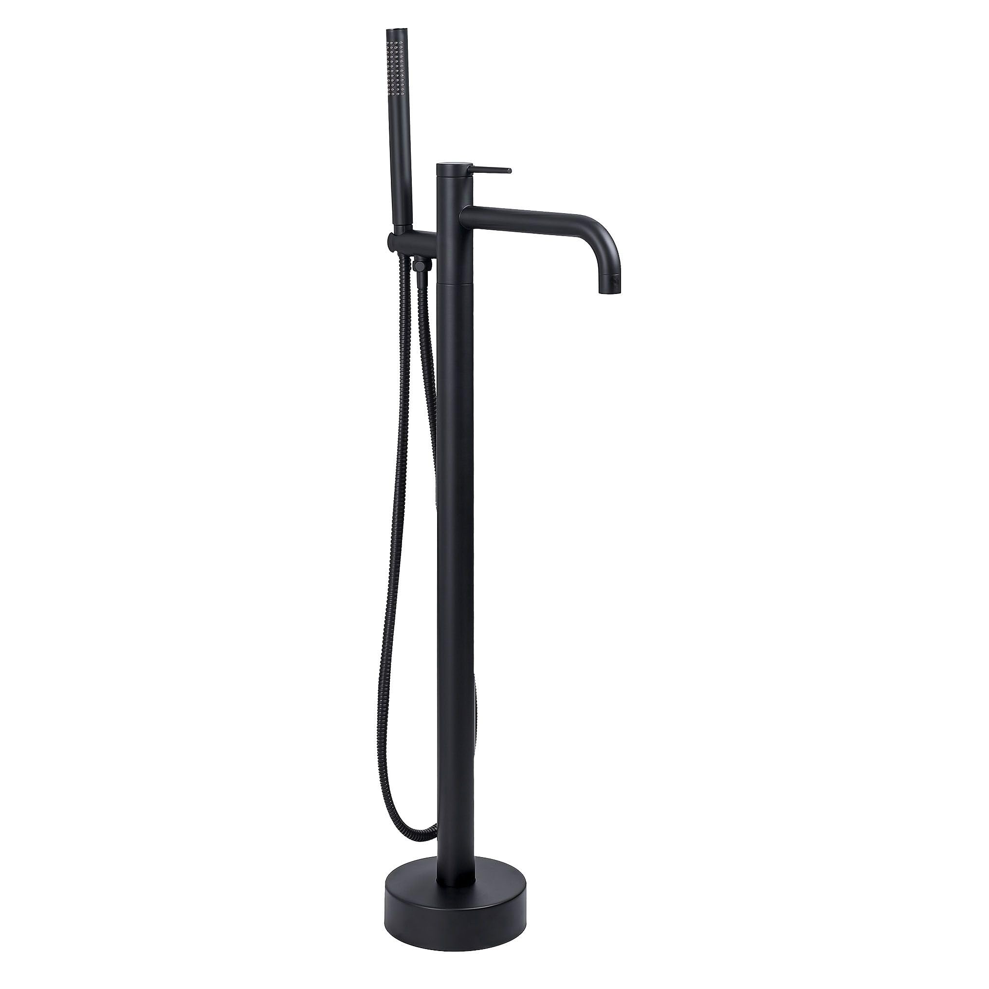 Robinet de baignoire sur pied noir Rea Clif 26x16x99,5cm pour mitigeur îlot au sol