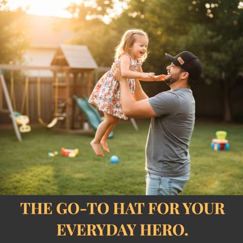 Lichfamy American Pride Dad Hat for Men,Fathers Day Birthday Christmas Military Dad Gifts for Veteran Dad from Daughter Wife Son Friends,Customized Unique Black Cap