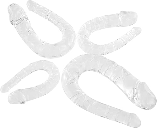 Miniatura 5 de Consolador realista de doble extremo para adultos lesbianas consoladores de doble cara para mujer doble polla flexible impermeable con eje curvado