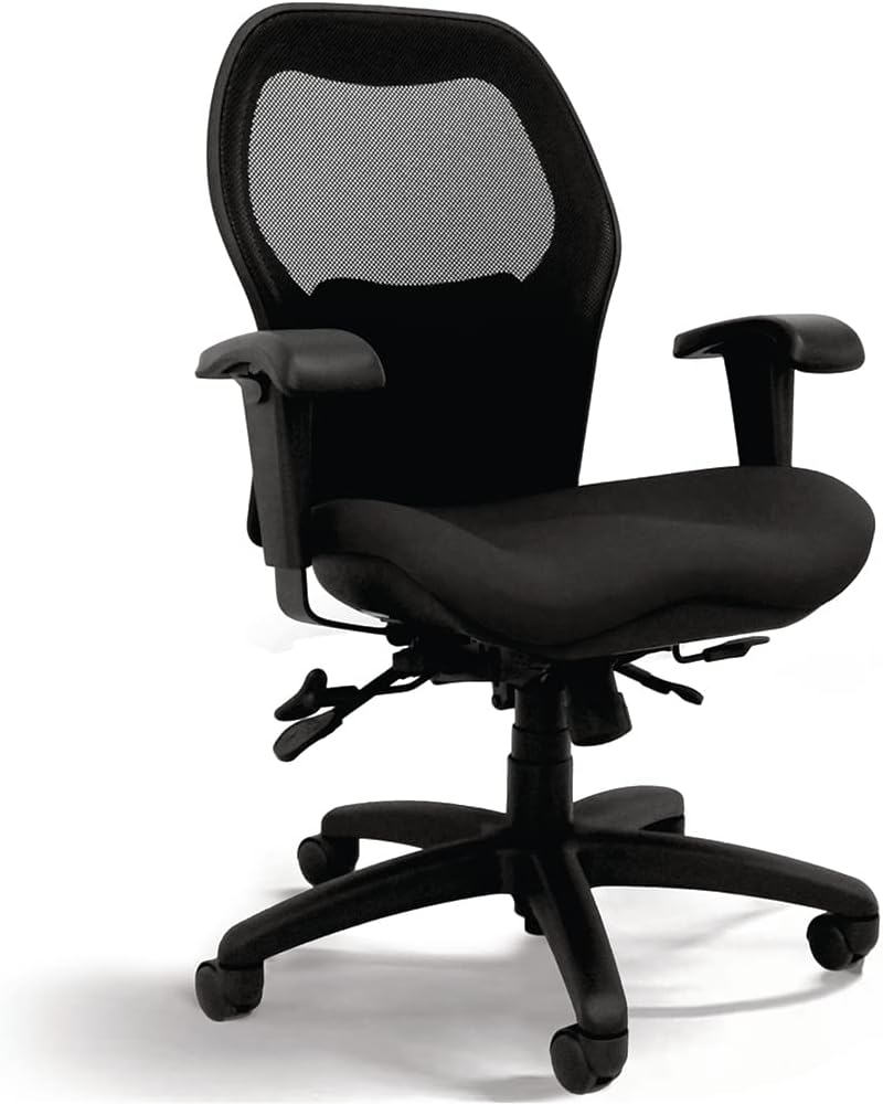 Seating Sola LT Ergonomic Office Chair | Comfortable Mid Back Computer Chair | Back Support Office Chair | Ultra-Soft | Ergonomic Lumbar Support Chair | (Sapphire Blue)
