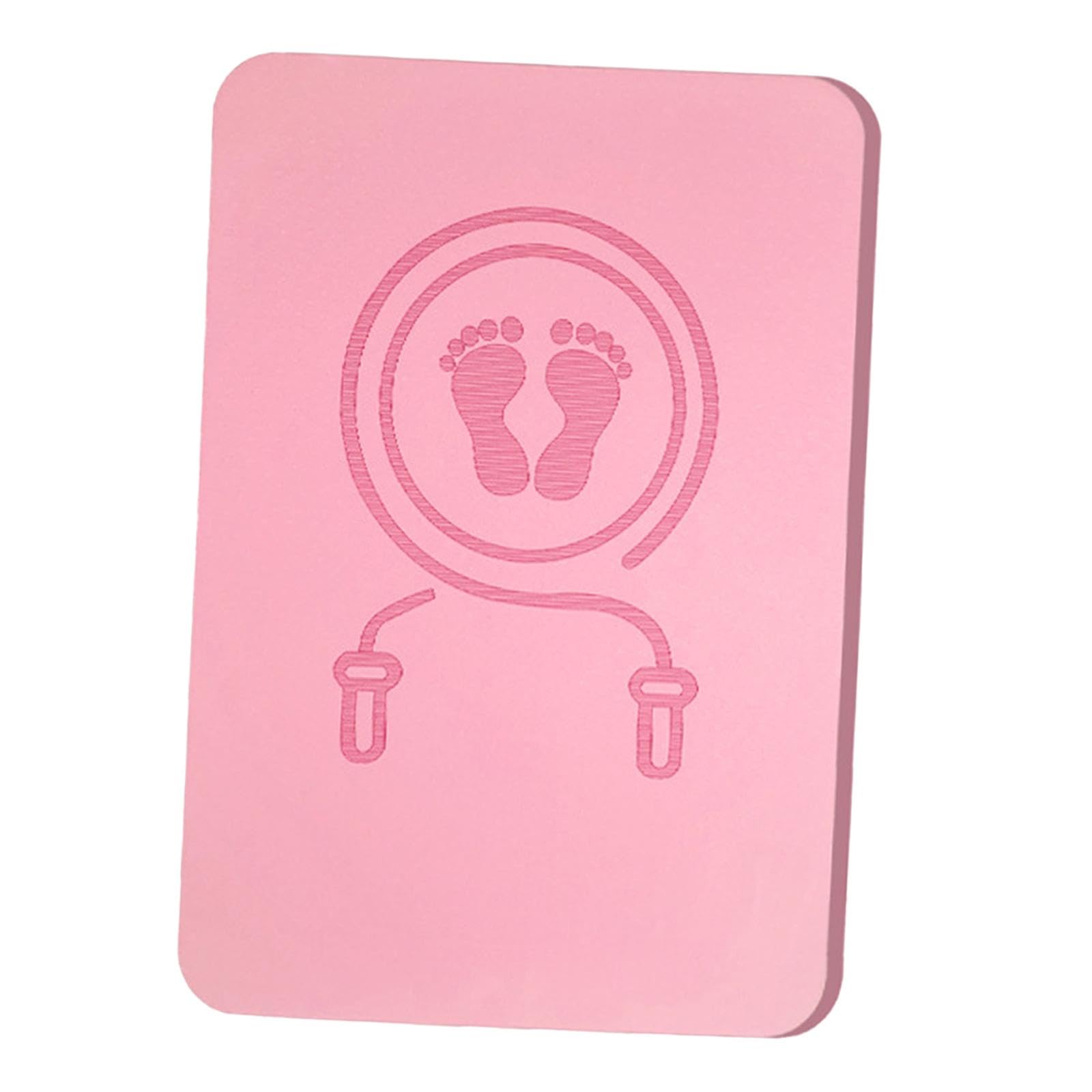 Ronyme Jump Rope Mat, Exercise Mat, Soundproofing, Non-Slip, Versatile Blanket for Slow Jogging Indoors Fitness Workout Pad, Pink