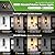 CRIRY 15.3" Large Motion Sensor Outdoor Wall Lights 2Pack, Dusk to Dawn Porch Lights Outdoor Wall Sconces,3 Lighting Modes Black Exterior Lighting Fixtures, Outside Lanterns for House Garage,None-Bulb