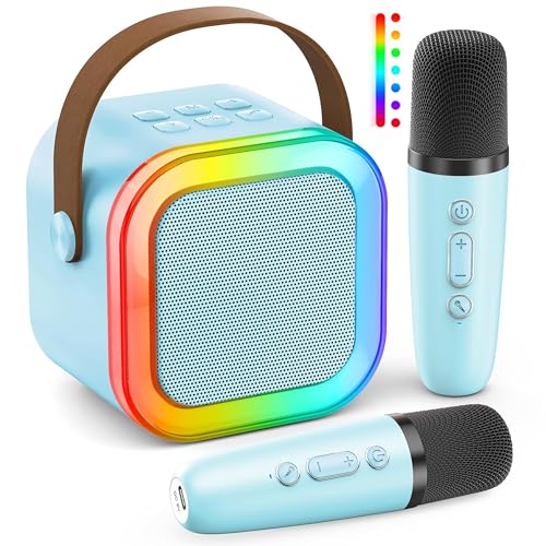 Karaoke Maschine mit 2 Karaoke Mikrofonen, Karaoke Maschine...