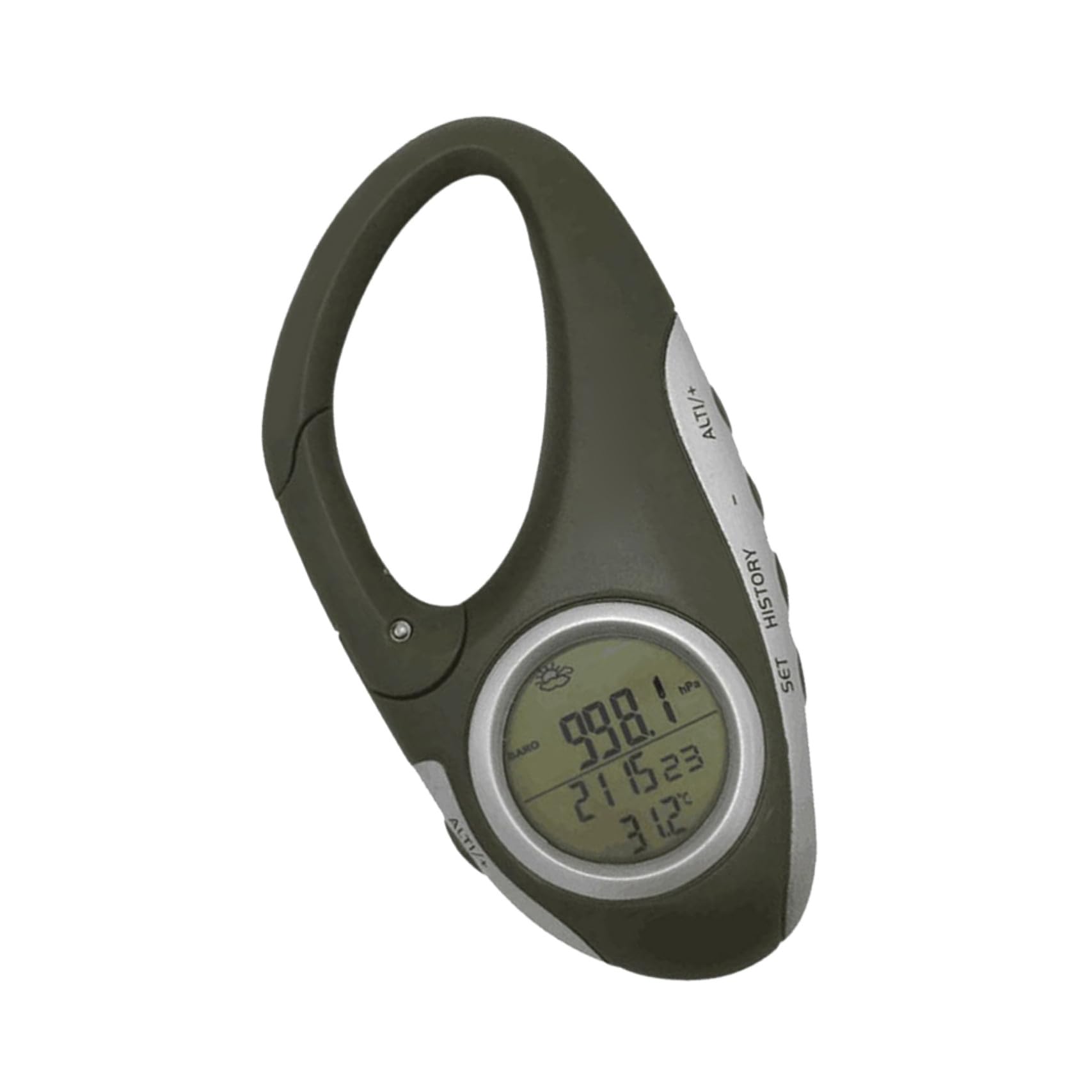 BESPORTBLE 3 Pezzi Altimetro Portatile Termometro da Pesca Altimetro Alpinismo Termometro da Alpinismo Moschettone Termometro Termometro Portatile ABS Alpinismo Orologio Elettronico