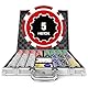 HEITOK Pokerchips mit Nennwerten. 500 Stück 11,5 g schwere nummerierte Casino Chips Set. 5 Würfel, 2 Kartenspiele mit kompaktem Aluminiumkoffer für Texas Hold’em und Blackjack
