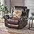 Christopher Knight Home GDFStudio Christopher Knight Home Gavin Faux Leather Gliding Recliner, Dark Brown by Great Deal Furniture