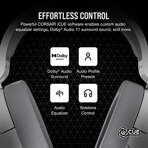 Image of Corsair HS55 Surround v2 Multiplatform Lightweight Gaming Headset - White