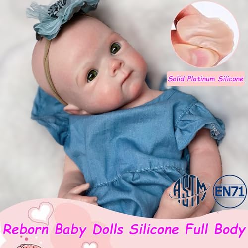 Muñeca bebé de silicona realista de 18 pulgadas miniatura 2