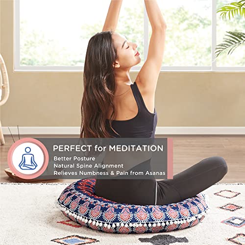 Codi 32 Inch Round Floor Pillow, Large Meditation Pouf Cushion , Memory Foam Stuffer Circle Throw Pillows - (Purple Orchid, 1 Count (Pack Of 1)) #TOP5