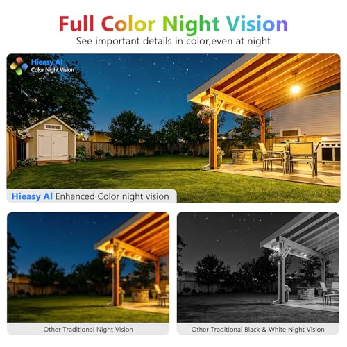 Image of Hieasy 3K 5MP Window Camera with Adjustable Angle Mount, No Drill Magnetic Window Security Camera for Home Security, 5GHz&2.4GHz WiFi6, Color Night Vision, AI Human Vehicle Detection, 24 /7 Recording