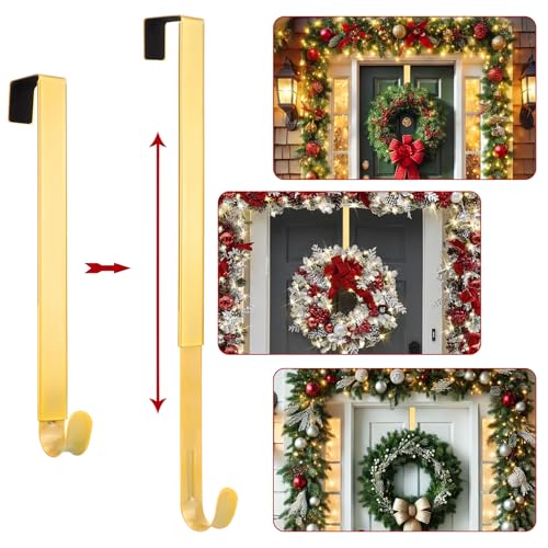 Wreath Door Hanger, Adjustable Wreath Hangers for...