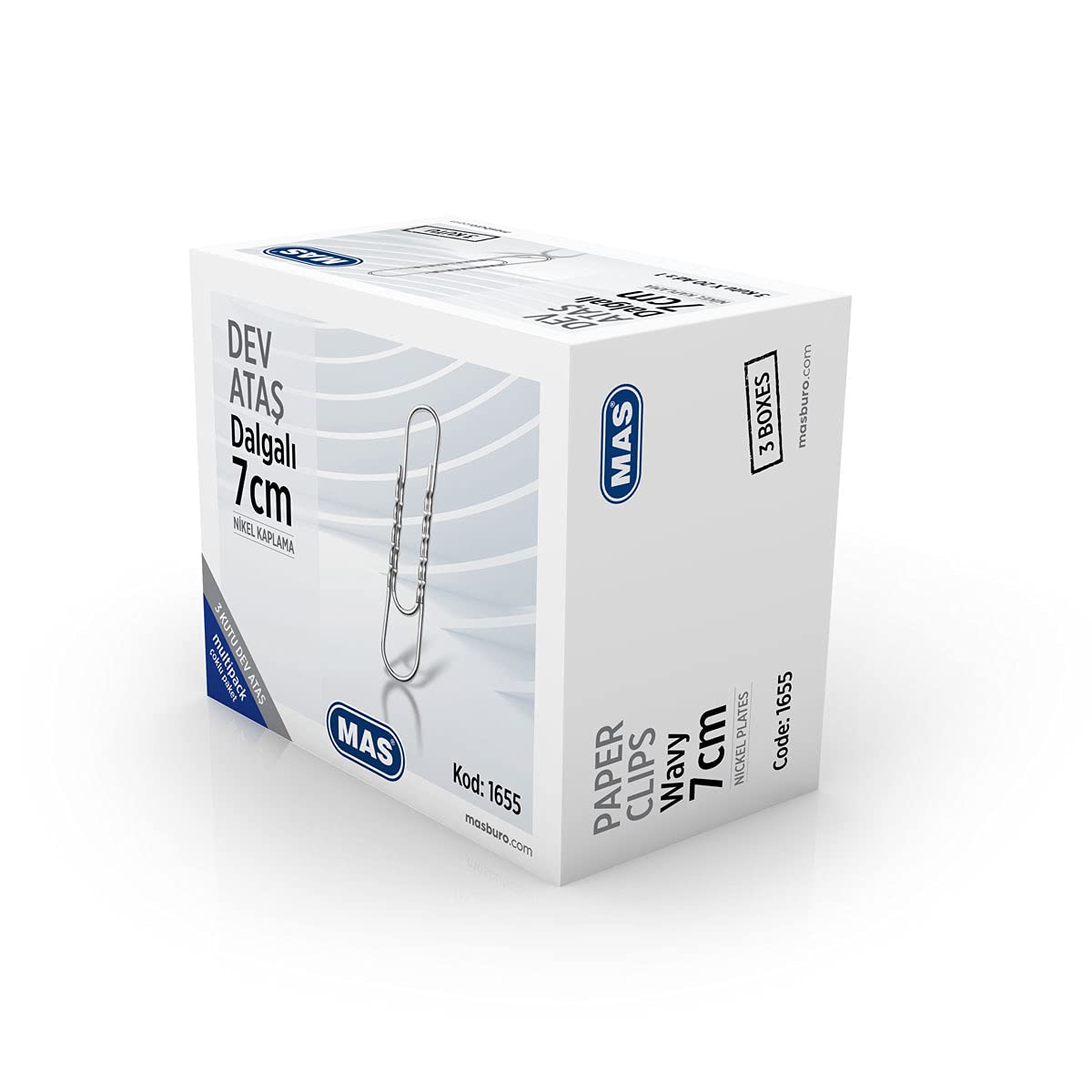 MAS Multipack Dev Ataş Dalgalı Tip Boy 7 Santimetre 3 Paket