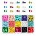 Phogary 9000pcs Glass Seed Beads, Mixed Colors Small Pony Beads Assorted Kit Opaque Colors Lustered Loose Spacer Beads, 3mm Round, Hole 1.0mm for Jewelry Making, DIY Crafting (15 Colors)