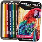 Prismacolor Premier Coloured Crayons, crayons à noyau doux pour les livres de coloration adultes, dessin et croquis, assortis, 12 Nombre