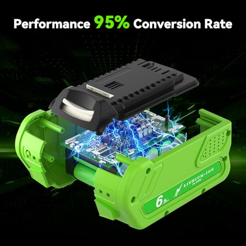 Bonacell 2Pack 6500mAh Repalcement for GreenWorks 40V Battery Lithium Compaitble with GreenWorks 40 Volt Max Battery 29472 29462 2901319 24282 24252 21332 25322 20672 2101602 20312 24322 21362 26272 - Thumbnail 3