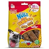Nylabone Nubz Flavor Bursts Natural Edible Chew Bones for Dogs, Healthy Long Lasting Chews Made in The USA, Grain-Free Dog Treats for Small Dogs, Bacon & Cheese Flavor (36 Count)