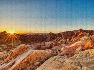 1000 Pieces Jigsaw Puzzles for Adults Valley Fire State Park Landscape at Sunrise Near Chanllenge Cool FUUNY Puzzle