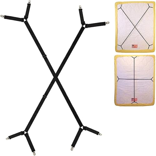 enjoygous hoja de cama correas de soporte ajustable triángulo correas sábana bajera ajustable correas tirantes cierre pinzas soporte de esquina para