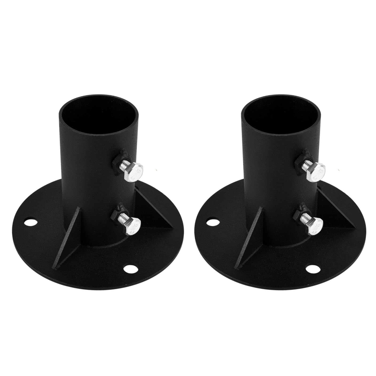 2 Bases de Montaje de 52 mm para Bandera de Valla Resistente, Anclaje de Fijación de Escalera de Piscina, Brida de Piso de Barandilla de Metal