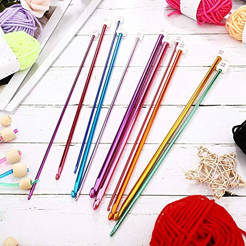Kopinma 23-Piece Tunisian Crochet Hooks Set including Aluminum and Bamboo Knitting Needles - Image 2