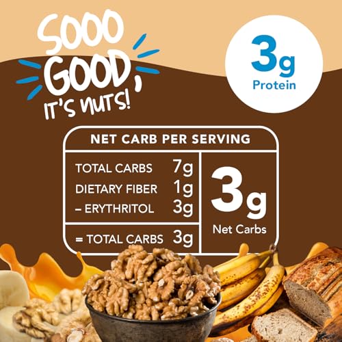 Image of Earthside Farms Banana Bread Walnuts Snack Packs, No Sugar Added Keto Friendly Nuts, Vegan Gluten Free Non GMO Plant Protein Treat, 4oz Resealable Snack Bags, 3 Count