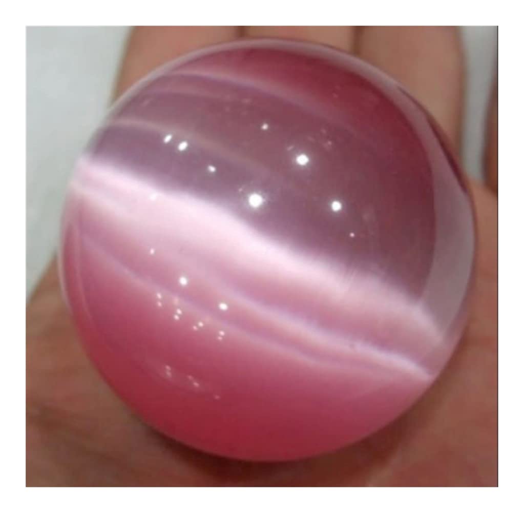 Opale rose en cristal naturel brut sous forme de boule de gemme à offrir