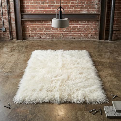 The Best Flokati Rug Made | Ultra-Plush 4' Wool Pile | Thick 4000 gram Weight...