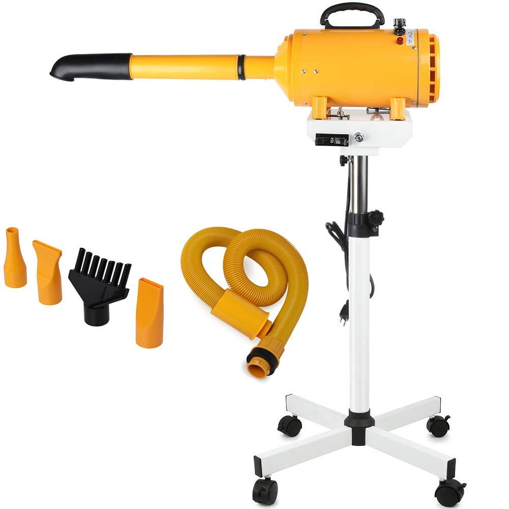 Juego De Soporte Para Secador De Pelo Para Perros, Secador De Peluquería Para Perros De Velocidad Ajustable Continua Y Soporte Para Secador De Pelo De Altura Ajustable, Con 4 Boquillas Diferentes Y 1