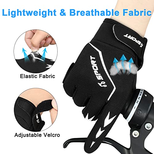 Cevapro Cycling Gloves Bike Gloves for Men/Women-[5MM Gel Pad] Anti Slip Bicycle Gloves Road Bike Gloves for MTB Cycling Motorcycle Gym Training Outdoor - Thumbnail 4