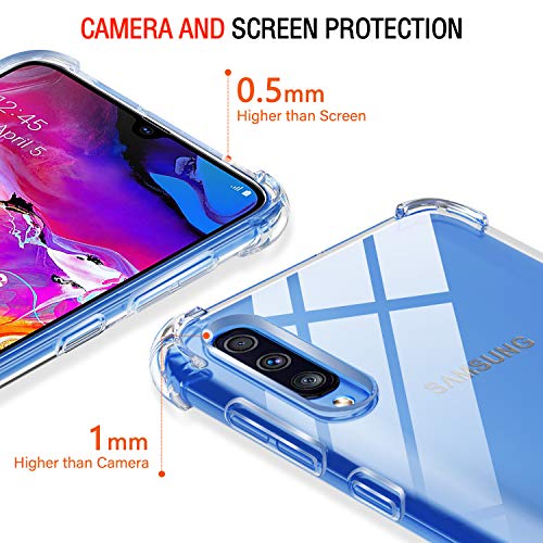 Image of Lustree Back Cover Transparent Case Compatible with Samsung Galaxy A70s | Clear + TPU Case with 4 Corner Air Cushion Protection & Camera Protection | Slim& Stylus Cover