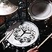 Kisangel Double Row Stainless Steel Cymbal Tambourine Drum Set Accessory with Nine Silver-colored Jingles for Hi-hat Percussion and Drum Players