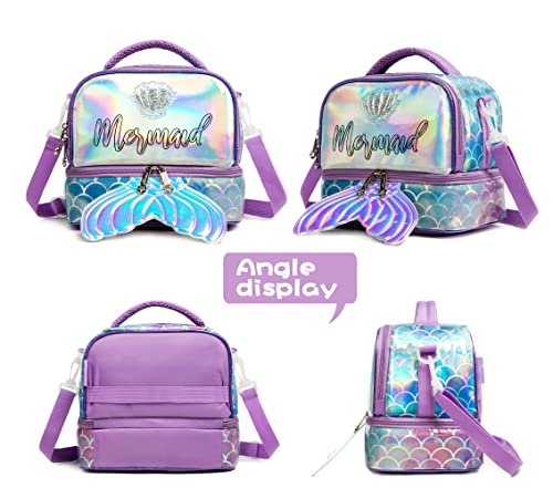 Mohco Kids Lunch Bag Insulated Bento Cooler Bag Two Compartments Cooler For Boys And Girls With Adjustable Strap Travel Lunch Tote #TOP2