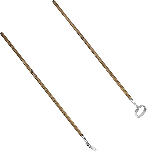 Miniatura 1 de Haliaeetus Long Handled Hula Hoe, 60'' Stainless Steel Hand Weeder with Good Leverage for Easy Pulling Large Weeds, Weed Puller with Comfortable