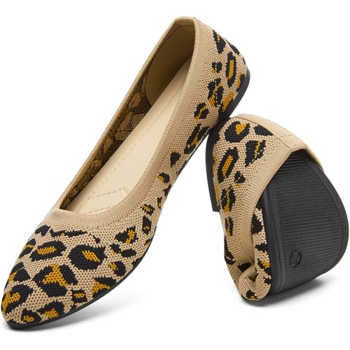 Image of HEAWISH Women's Ballet Flat Flats Shoes Comfortable Mesh Pointed Toe Slip On Dress Shoes