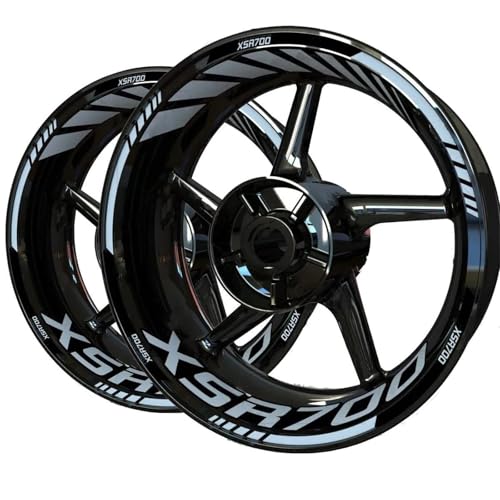 Felgen Aufkleber Reflektierende Felgenaufkleber Für Yamaha XSR700 XSR 700 – wasserdichte Nabenaufkleber Motorrad Dekor Felgenaufkleber(Farbe 1)