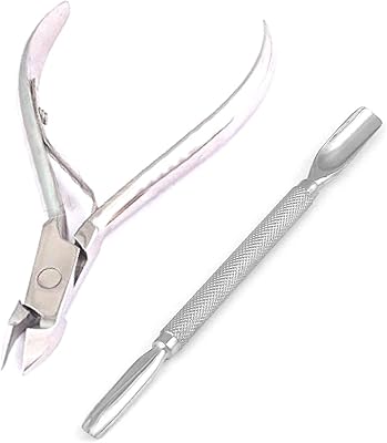 Professional Cuticle Nipper-Cuticle Clipper-Cuticle Remover 1/4 Jaw,lap Joint Double Spring With Cuticle Pusher 5mm/9mm -Professional Quality,Manicure, Stainless Steel By Precise Canada