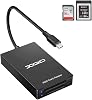 XQD Card Reader, USB C XQD SD Card Reader Sony XQD Reader 2 in 1 Memory Card Reader 5Gpbs Super Speed Compatible with Sony GM Series, Lexar 2933x1400x USB Mark XQD Card, SDSDHC Card for WinsMac