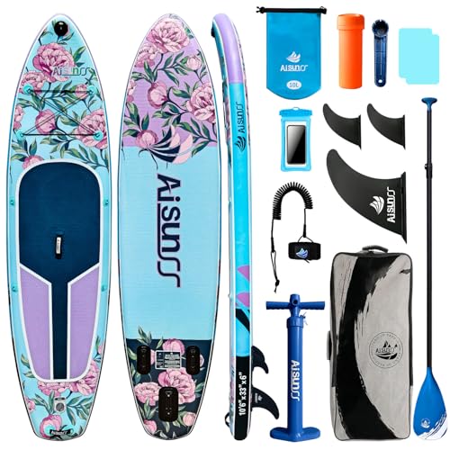 AISUNSS Flowers Blue Paddle Board Image