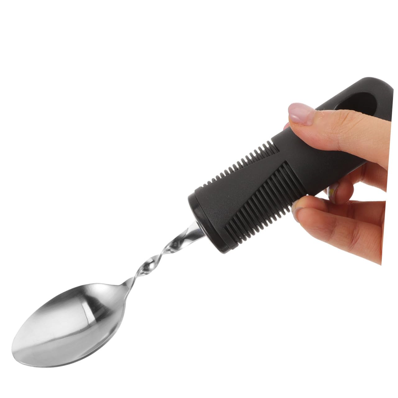 6 piezas Cubiertos Adaptativos Antitemblores con Mango Ergonómico Flexible para Mayores y Discapacitadas Utensilios Ponderados de Acero Inoxidable para Facilitar el Agarre