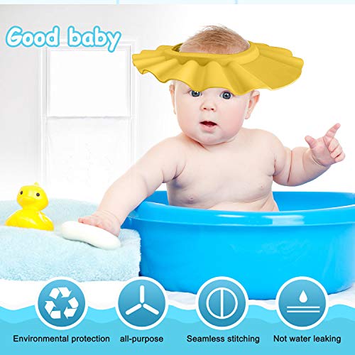 Gimilife Baby Shower Cap - Yellow, Bath Visor, Hair Shield Cap for Baby Bath Safety